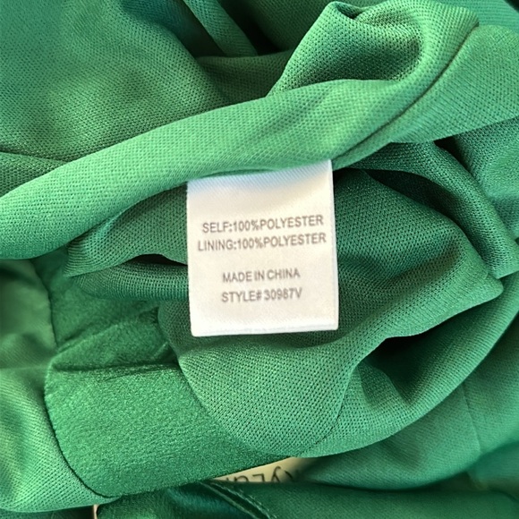 nwt Skylar Rose Green Satin Mini Dress Womens Size Medium - Picture 8 of 8